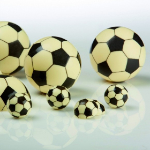 Напечатана форма за шоколад с трансфер "Футболна топка Ø70"
